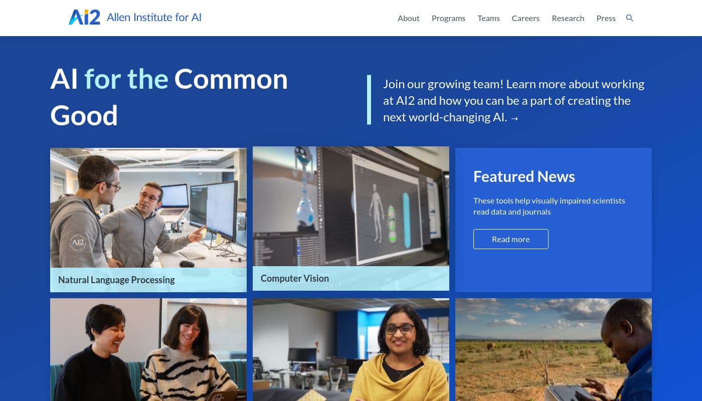 Allen Institute for Artificial Intelligence banner